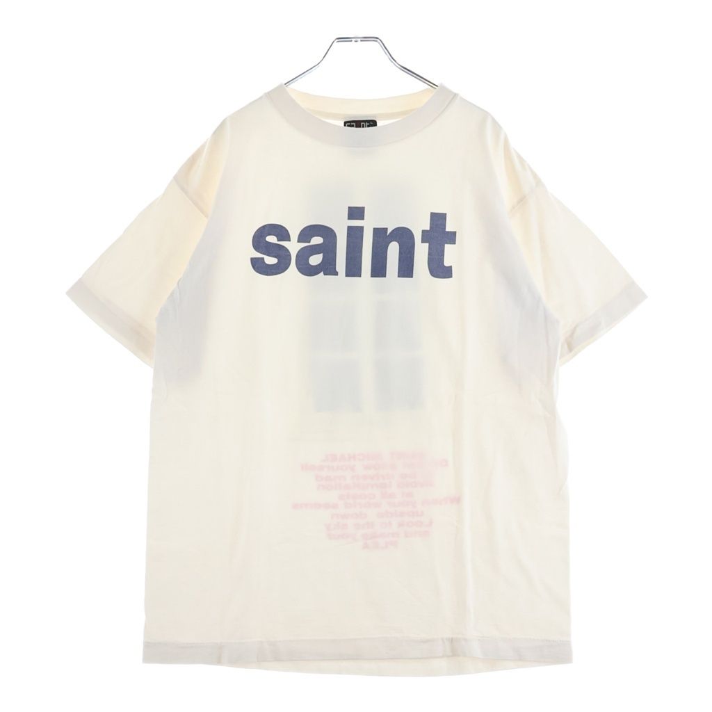 SAINT MICHAEL (セントマイケル) 21SS Door Tee ヴィンテージ加工 ドア 半袖Tシャツ SM-S21-0000-001 ホワイト