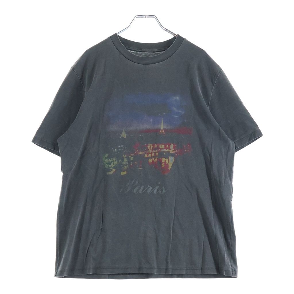 BALENCIAGA (バレンシアガ) パリ ヴィンテージプリント 半袖Tシャツ 485978 TUK22 グレー