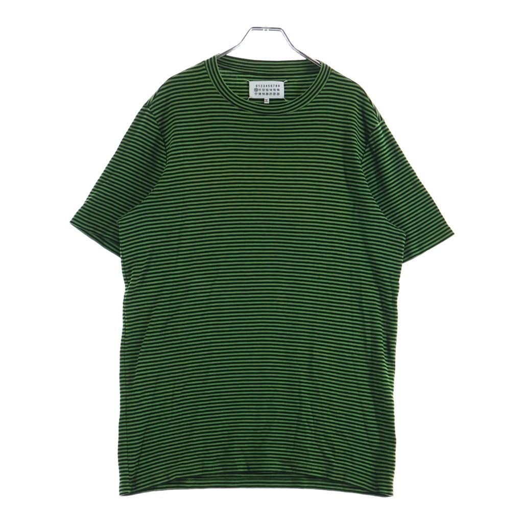 Maison Margiela (メゾンマルジェラ) 4ステッチボーダー 半袖Tシャツ カットソー グリーン