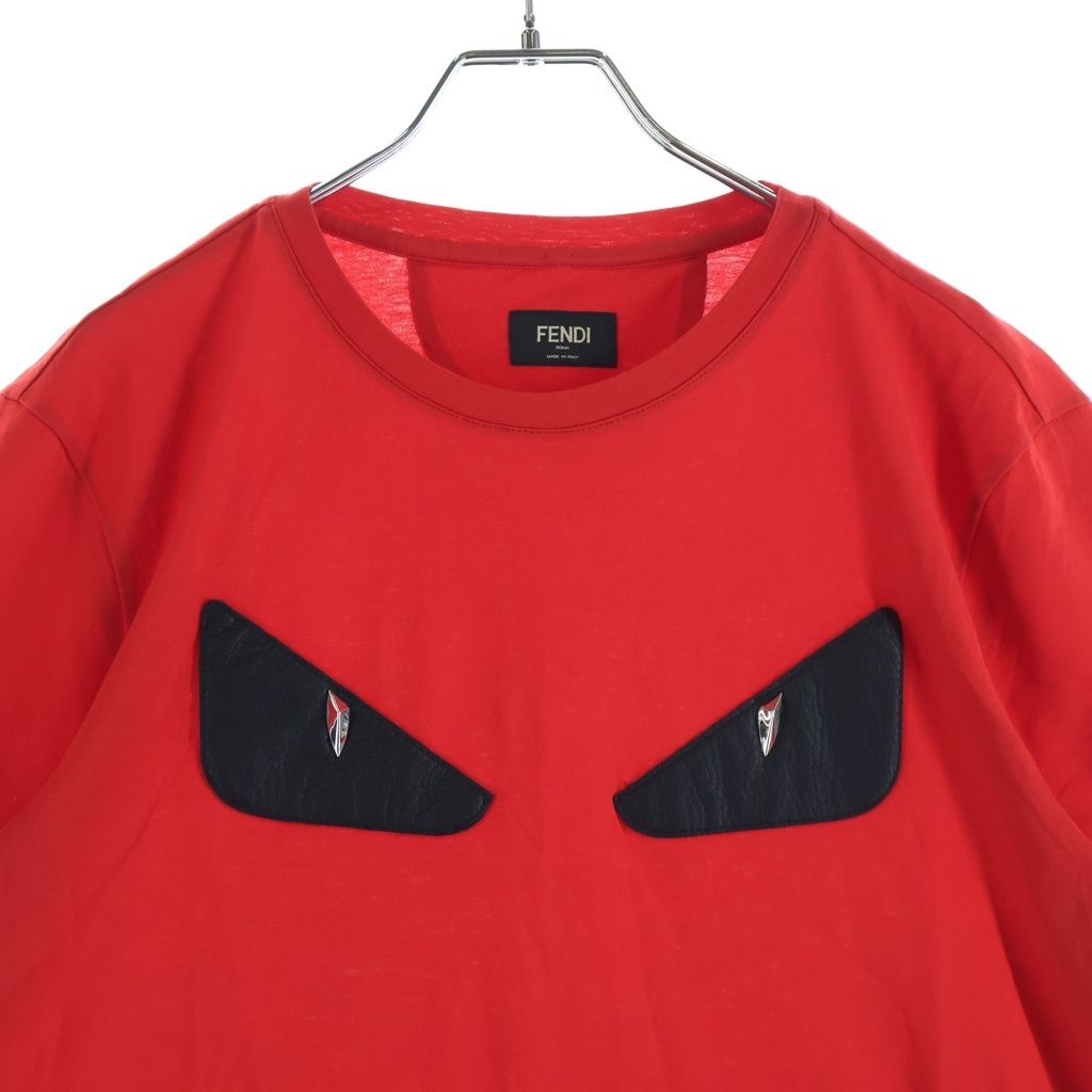 FENDI (フェンディ) Monster Eyes Tee モンスター アイズ 半袖Tシャツ カットソー レッド FY0722 94T