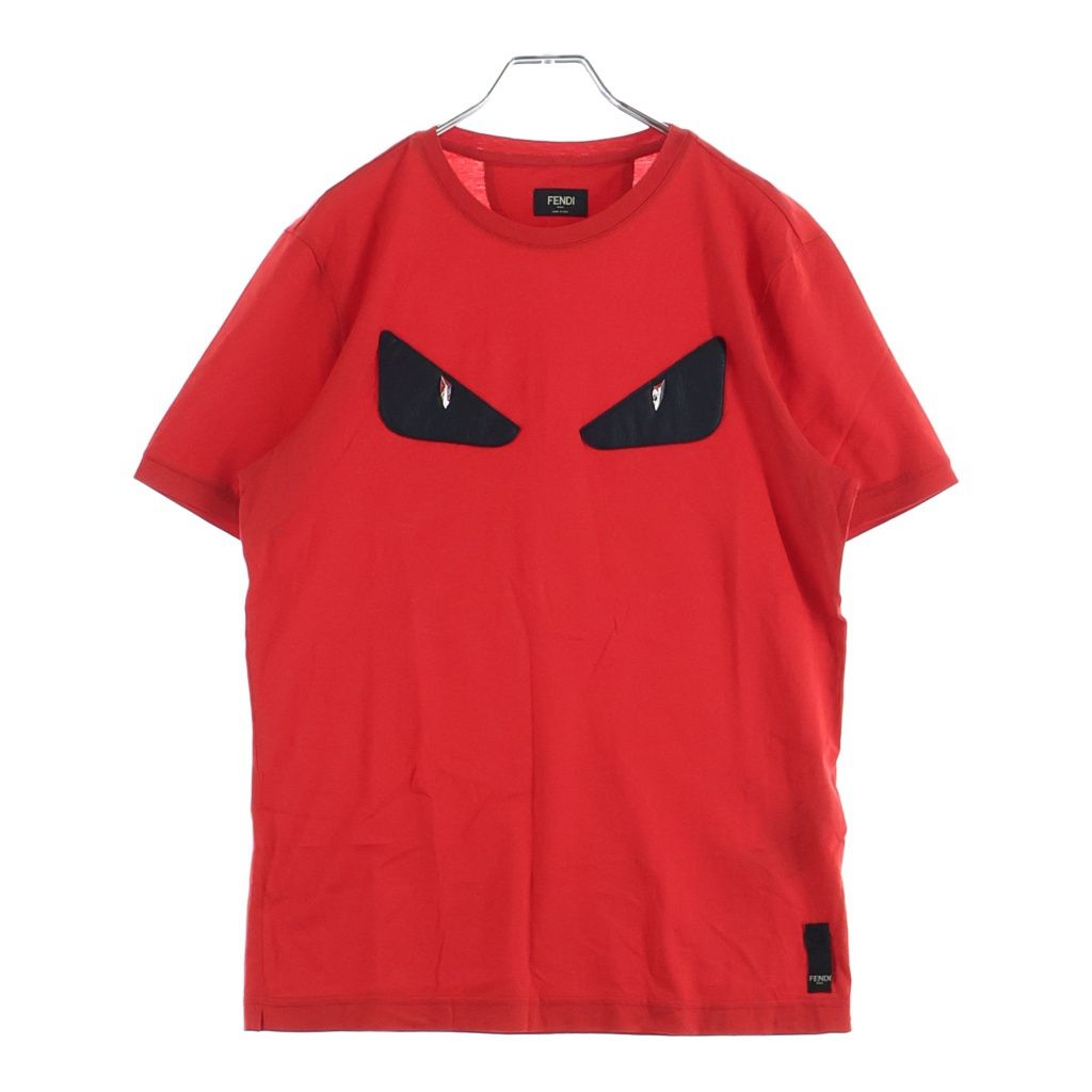 FENDI (フェンディ) Monster Eyes Tee モンスター アイズ 半袖Tシャツ カットソー レッド FY0722 94T