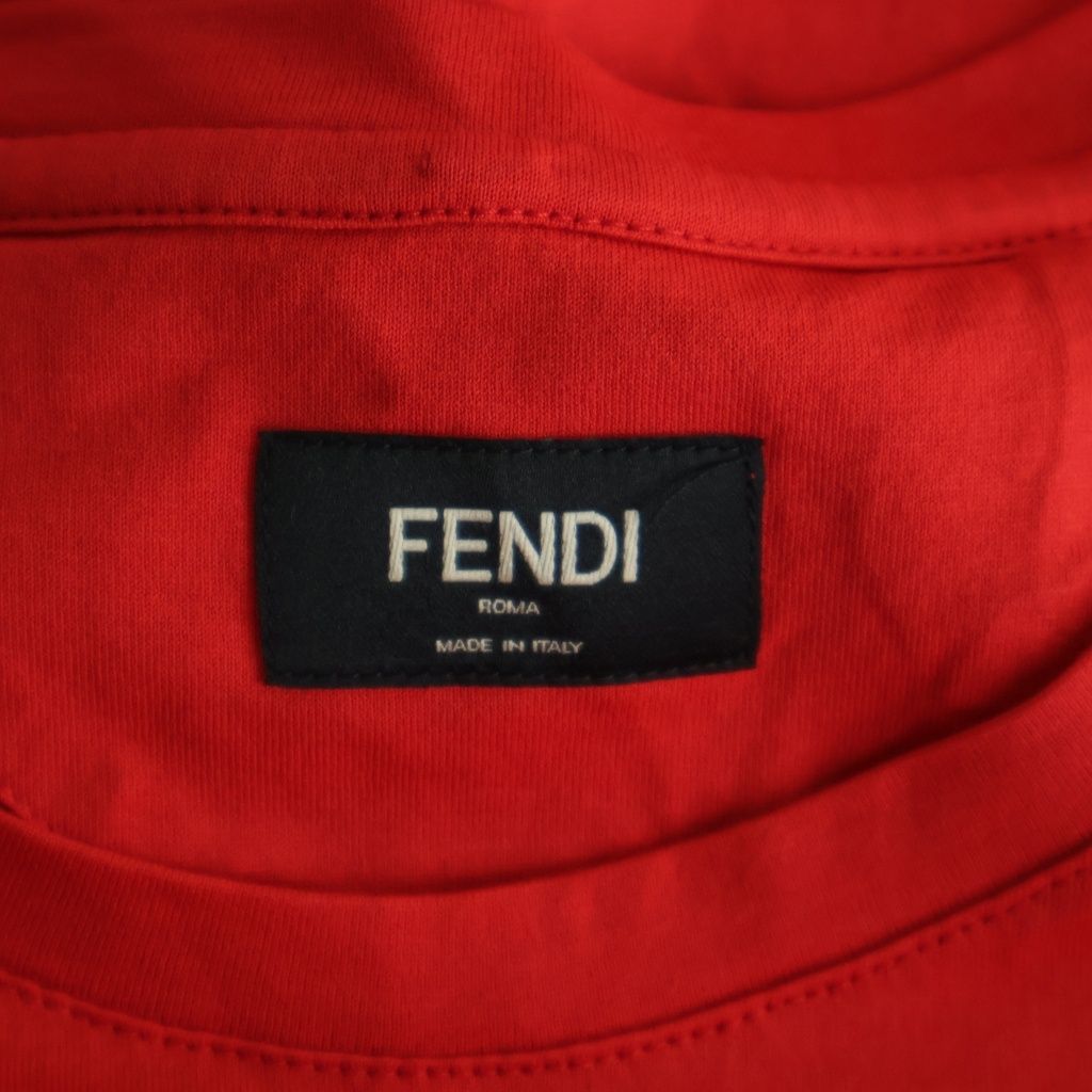 FENDI (フェンディ) Monster Eyes Tee モンスター アイズ 半袖Tシャツ カットソー レッド FY0722 94T