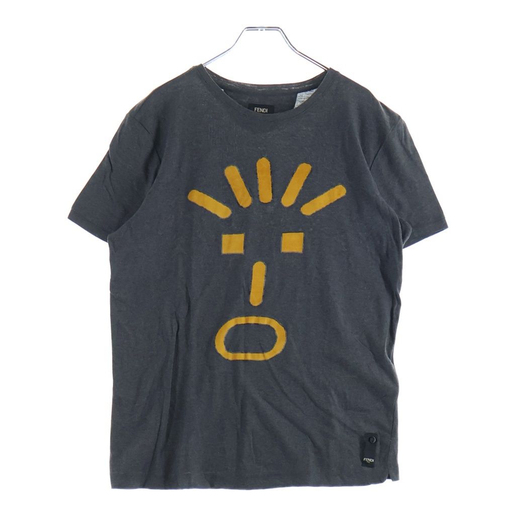 FENDI (フェンディ) Fendi Faces フェンディ フェイス 半袖Tシャツ カットソー グレー FY0626 8CF
