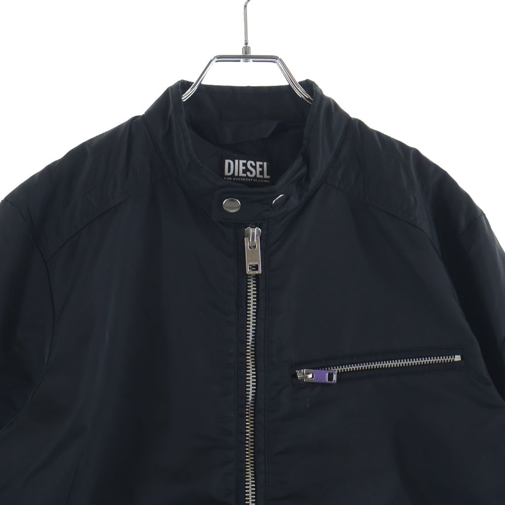 DIESEL (ディーゼル) J-GLORY ナイロン ライダースジャケット ブラック