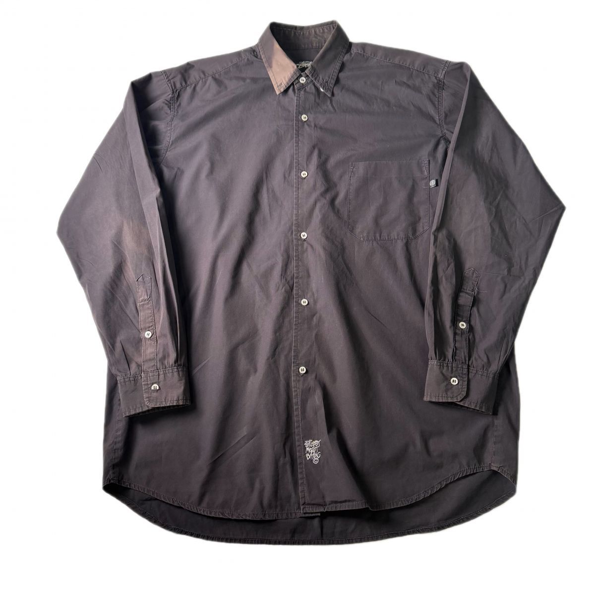 old stussy 1980s~1990s Design Shirts 黒タグ STUSSY MOST BASIC M