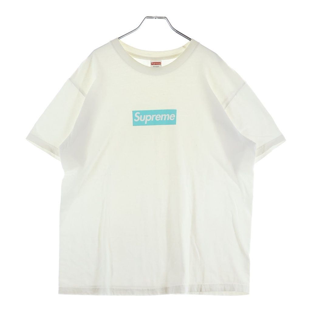 SUPREME (シュプリーム) 21AW ×Tiffany&Co Box Logo Tee ティファニー ボックスロゴ 半袖Tシャツ ホワイト