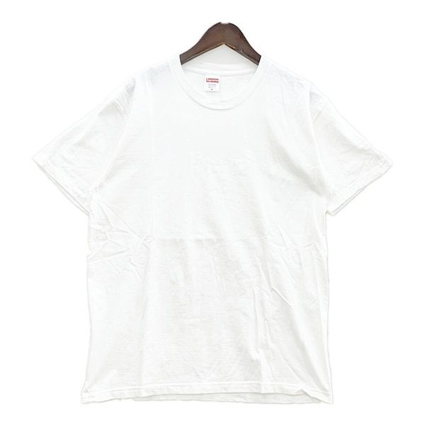 Supreme シュプリーム Tシャツ 半袖 ボックスロゴ クルーネック 丸首 シンプル 23ss メンズ Mサイズ ホワイト トップス DM19453■