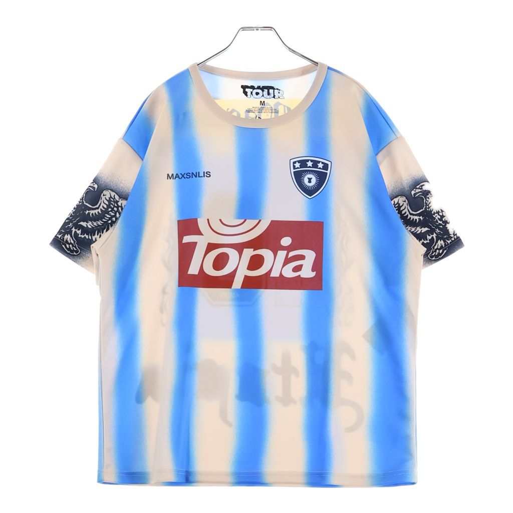 TRAVIS SCOTT (トラヴィススコット) Cactus Jack ARGENTINA SOCCER JERSEY カクタスジャック アルゼンチンサッカーユニフォーム 半袖Tシャツ カットソー ブルー/ベージュ