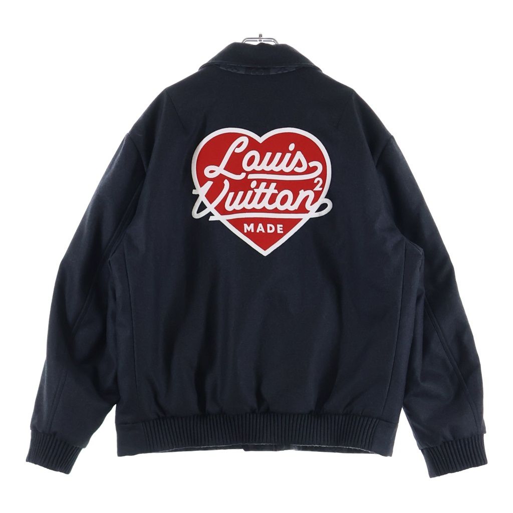 LOUIS VUITTON (ルイヴィトン) 22SS ×NIGO ニゴー リバーシブルパテッドジャケット ブルゾン モノグラム/ハート ブラック RM221M XHX HMB07
