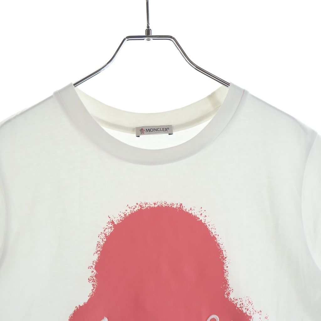 MONCLER (モンクレール) ロゴプリント半袖Tシャツ カットソー ホワイト