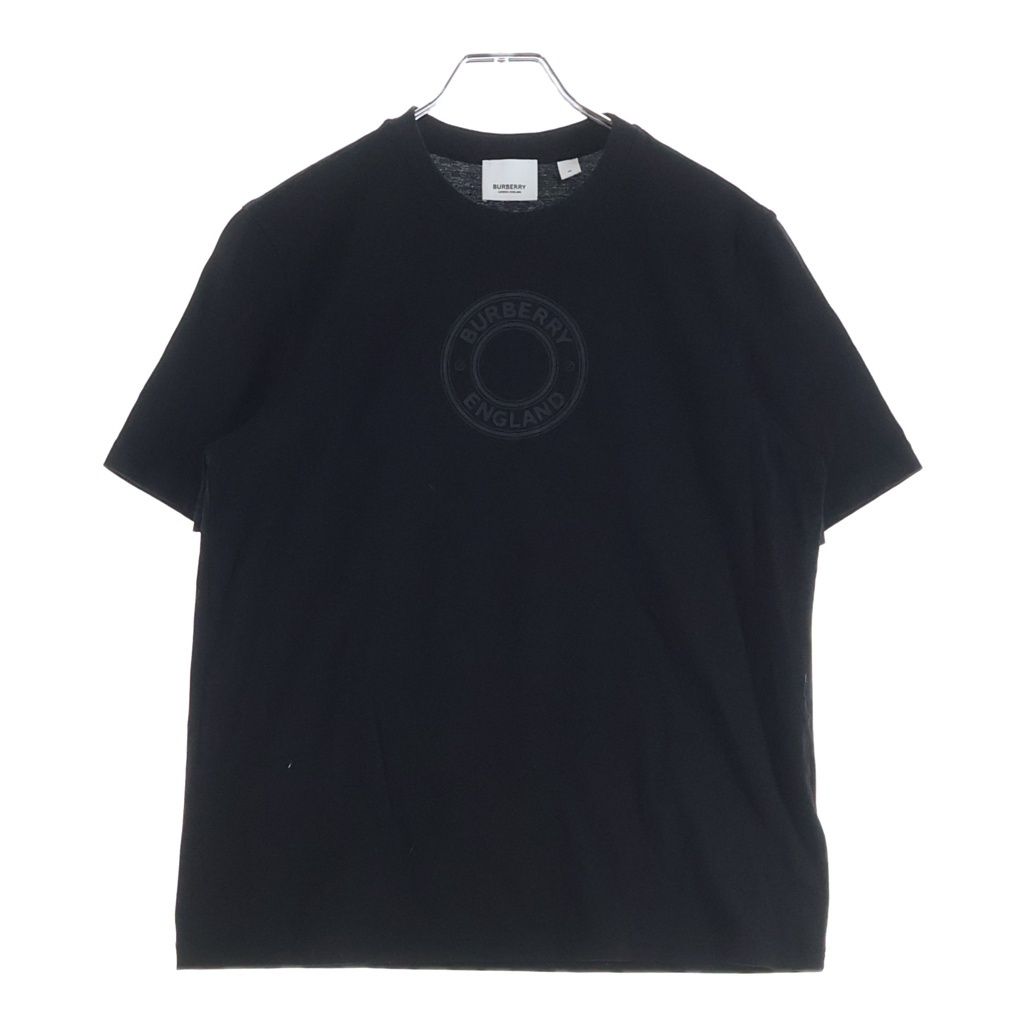 BURBERRY (バーバリー) サークルラバープリント半袖Tシャツ カットソー ブラック 8036024