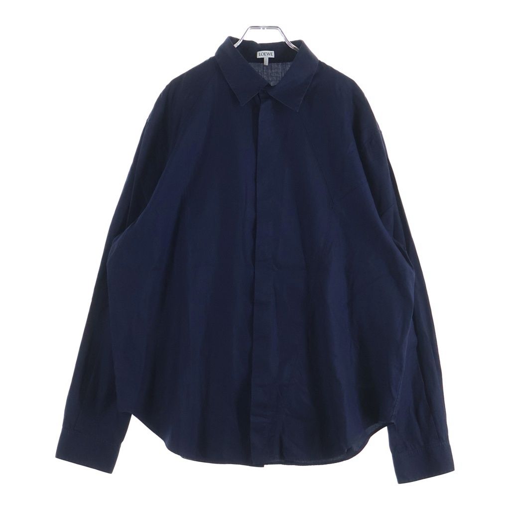 LOEWE (ロエベ) 23AW PUZZLE SHIRT パズル コットンツイル 長袖シャツ ネイビー H526Y05WAY