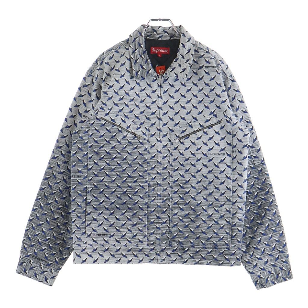 SUPREME (シュプリーム) 19SS Diamond Plate Work Jacket ダイヤモンド プレート ジップアップ ジャケット グレー
