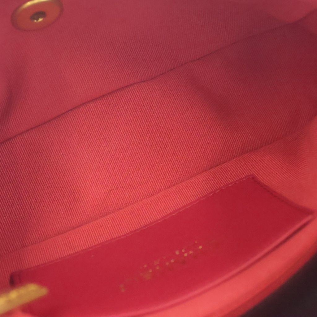CHANEL (シャネル) マトラッセ ハートロック チェーンショルダーバッグ ラムスキン ゴールド金具 ブラック プレート AS3979