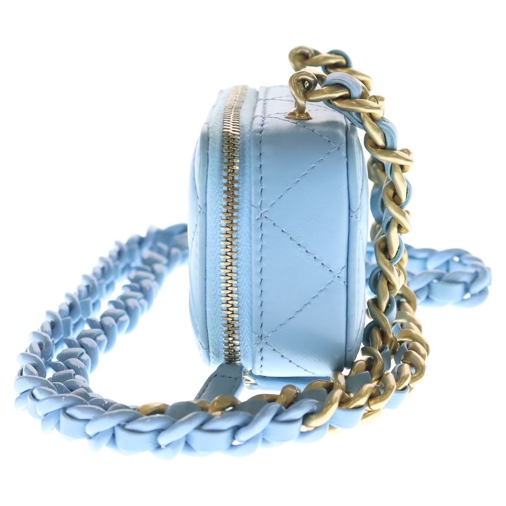 CHANEL (シャネル) マトラッセ ラムスキン ゴールド金具 ミニ チェーン
