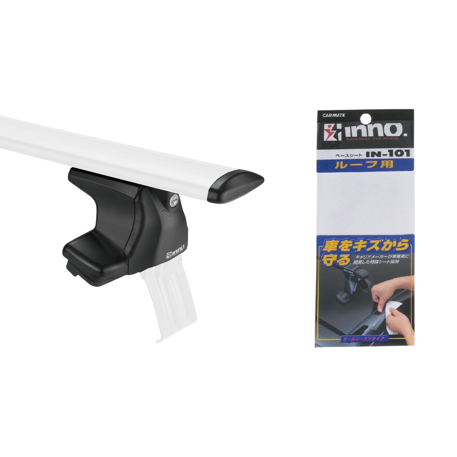新品 【セット買い】 カーメイト(Carmate) inno(イノー) 車種別 スムースルーフ 専用 【 エアロベースステー & キズ防止 保護ベースシートセット 】 デリカD:5 / ルーミー/ワゴンR/CX-5 / プロボックス/スイフト 等に最適 ベース