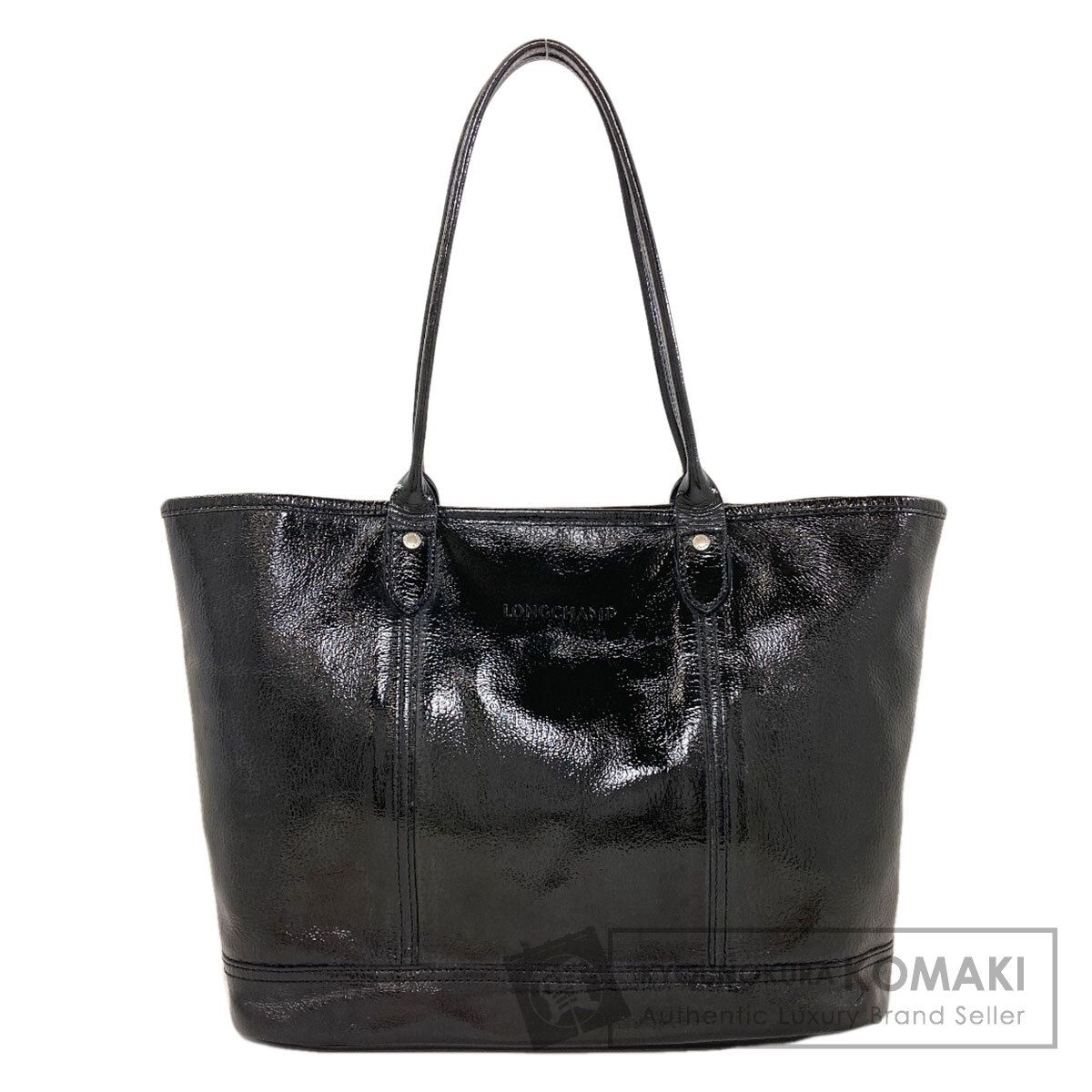 Longchamp ロンシャン ロゴ トートバッグ パテントレザー レディース Longchamp ロンシャン ロゴ トートバッグ パテントレザー レディース