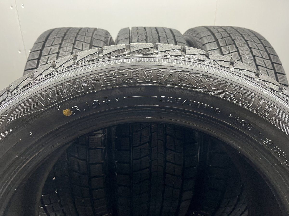 DUNLOP WINTER MAXX SJ8+ 225/55R18 18インチ スタッドレス 4本 25年製 バリ溝 デリカD:5 アウトランダー クロストレック等　(STZ305)