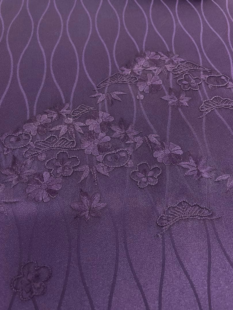 付け下げ 手刺繍 立涌文様 八掛付 正絹 反物 T9637 付け下げ 手刺繍 立涌文様 八掛付 正絹 反物 T9637