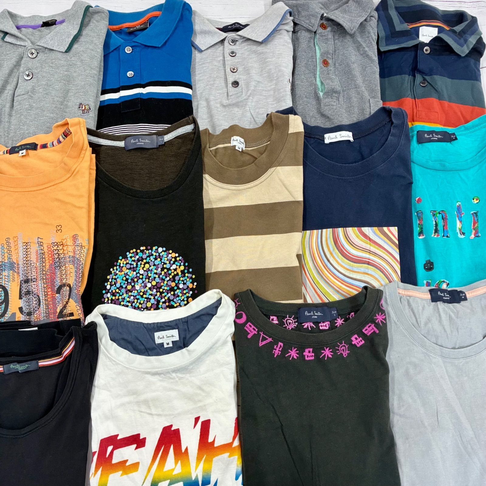 S951★ メンズ PAUL SMITH まとめ14点セット Tシャツ ポロシャツ ポールスミス
