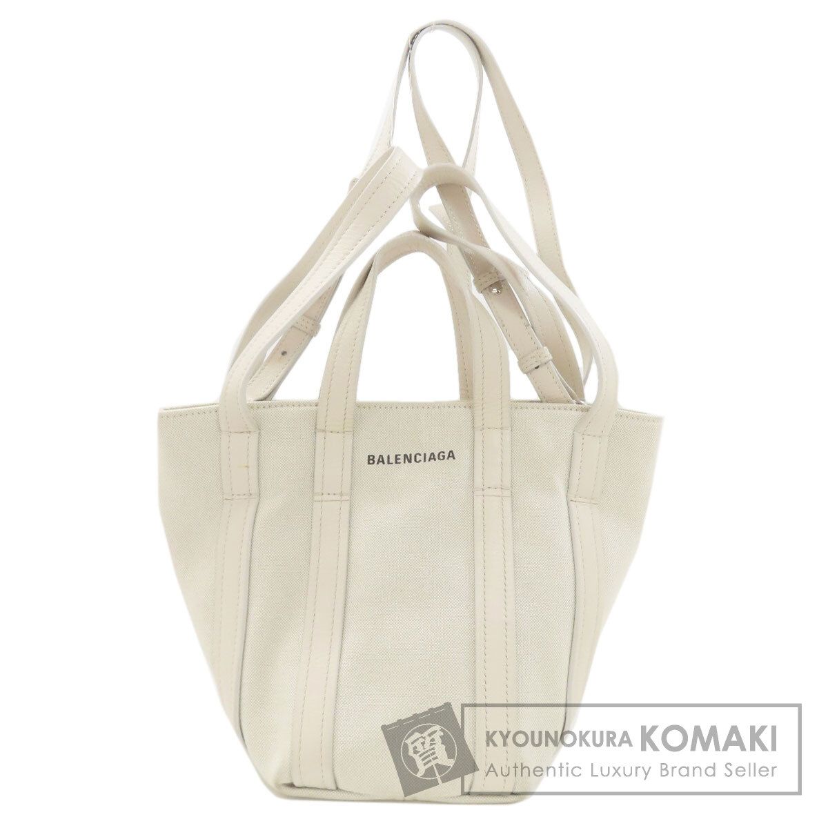 BALENCIAGA バレンシアガ 672793 エブリデイ XS ノースサウス 2WAY ショルダーバッグ キャンバス レディース [中古]