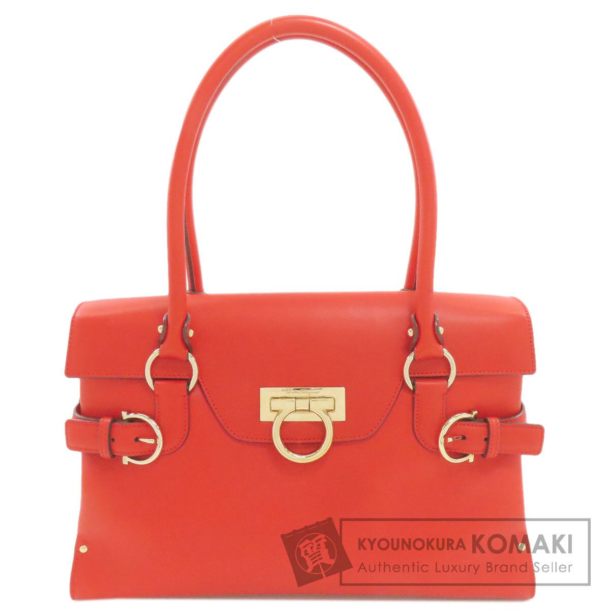 Salvatore Ferragamo サルヴァトーレフェラガモ ガンチーニ金具 トートバッグ レザー レディース [中古]