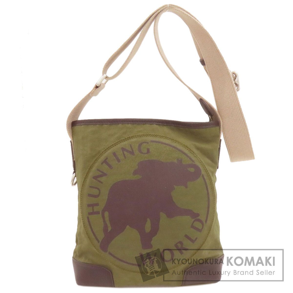 HUNTING WORLD ハンティングワールド ロゴモチーフ ショルダーバッグ ナイロン レディース [中古]