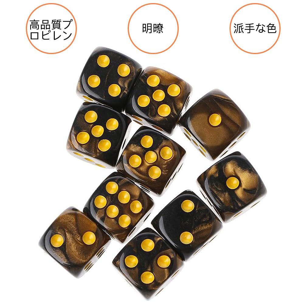 新品 LIANHATA サイコロ 多面体ダイス 20個 2色 D6サイコロ 16mm