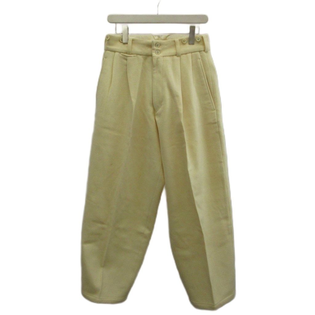 ワイズフォーメン Y's for men パンツ スラックス ウール L アイボリー タック入り 無地 MC-P14-100 フルレングス /PP ■GY50