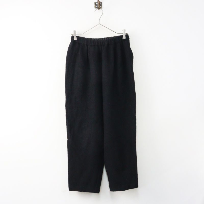 定価22000円 2025AW かぐれ kagure ウールテーパードパンツ F ブラック／ボトムス イージー【2400015014449】