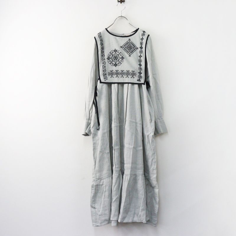 未使用 ツハルバイサマンサモスモス TSUHARU by Samansa Mos2 SM2 メッシュ刺繍ベスト付ワンピース F‖グレー【2400015022321】