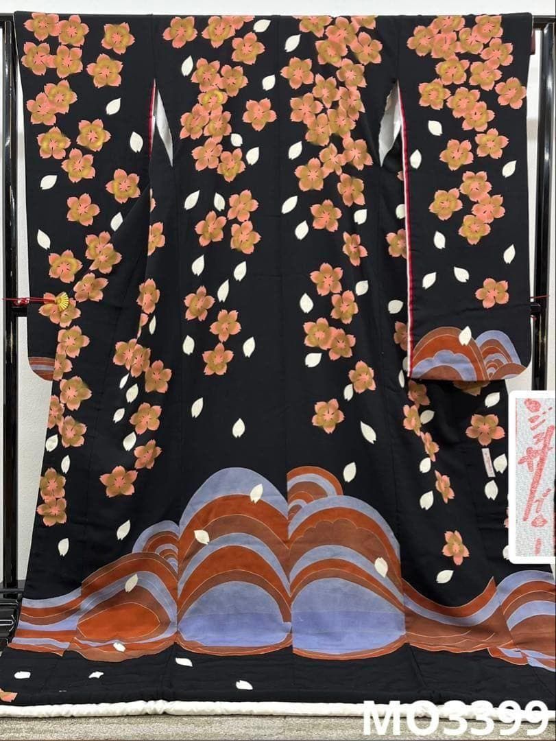 作家振袖 吾妻徳穂 金駒 金彩 紋意匠 雪輪 身丈157cm MO3512 吉澤友禅