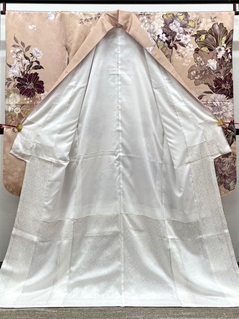 振袖 金彩 刺繍 紋意匠 くすみカラー 身丈174cm 撥水加工済 MO3375 
