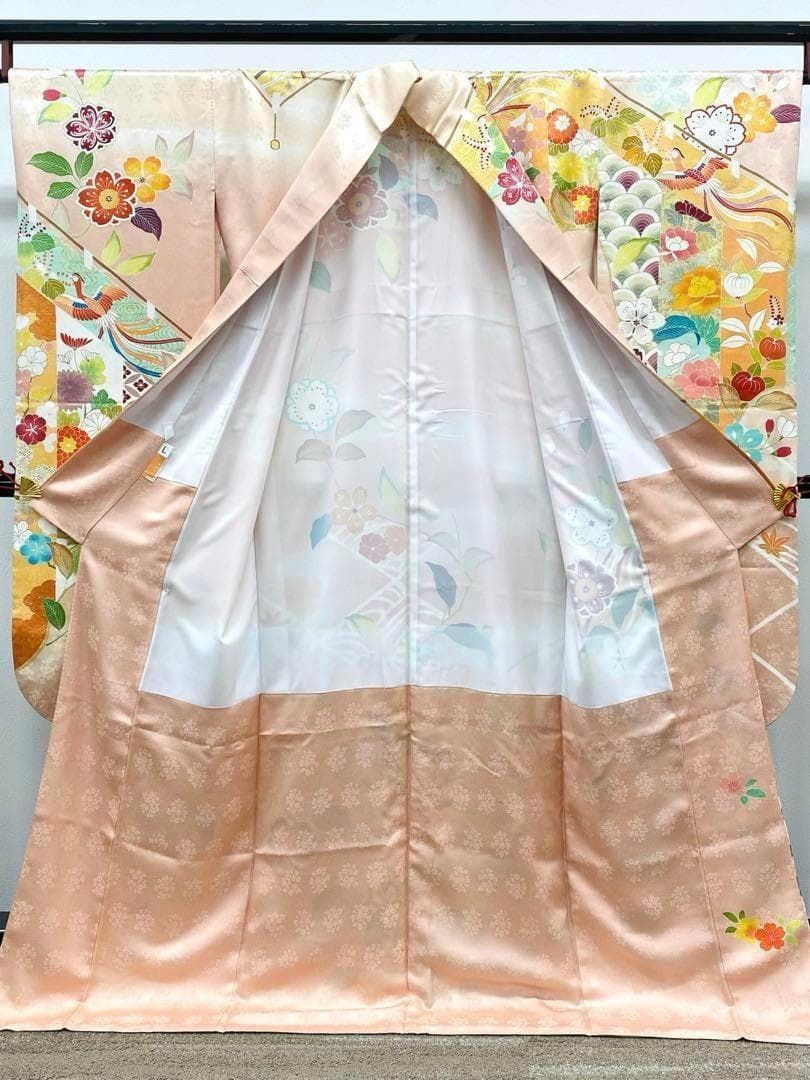 振袖 京友禅 金駒 金彩 鳳凰 紋意匠 振布付 身丈169cm MO2610