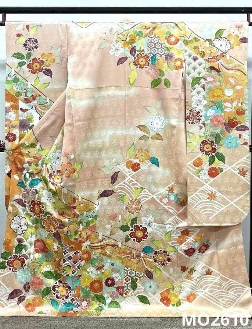 振袖 京友禅 金駒 金彩 鳳凰 紋意匠 振布付 身丈169cm MO2610 - メルカリ
