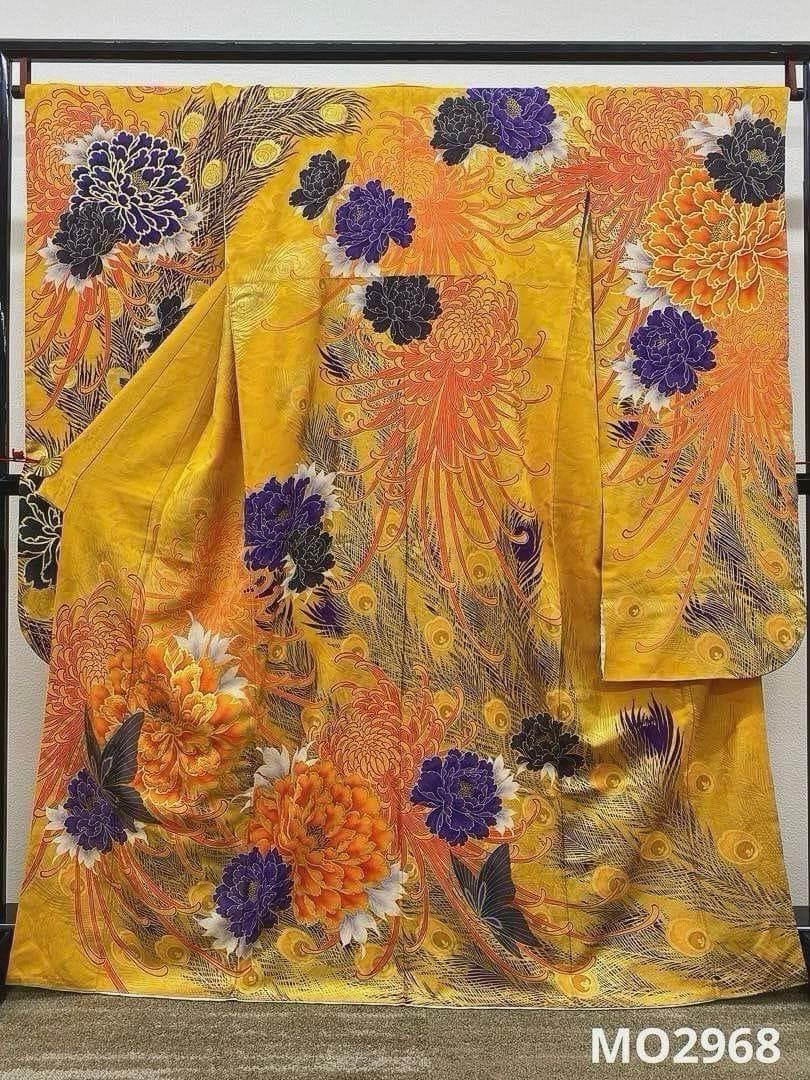 振袖 MURUA 刺繍 銀通し 金彩 大輪 紋意匠 身丈163cm MO2968