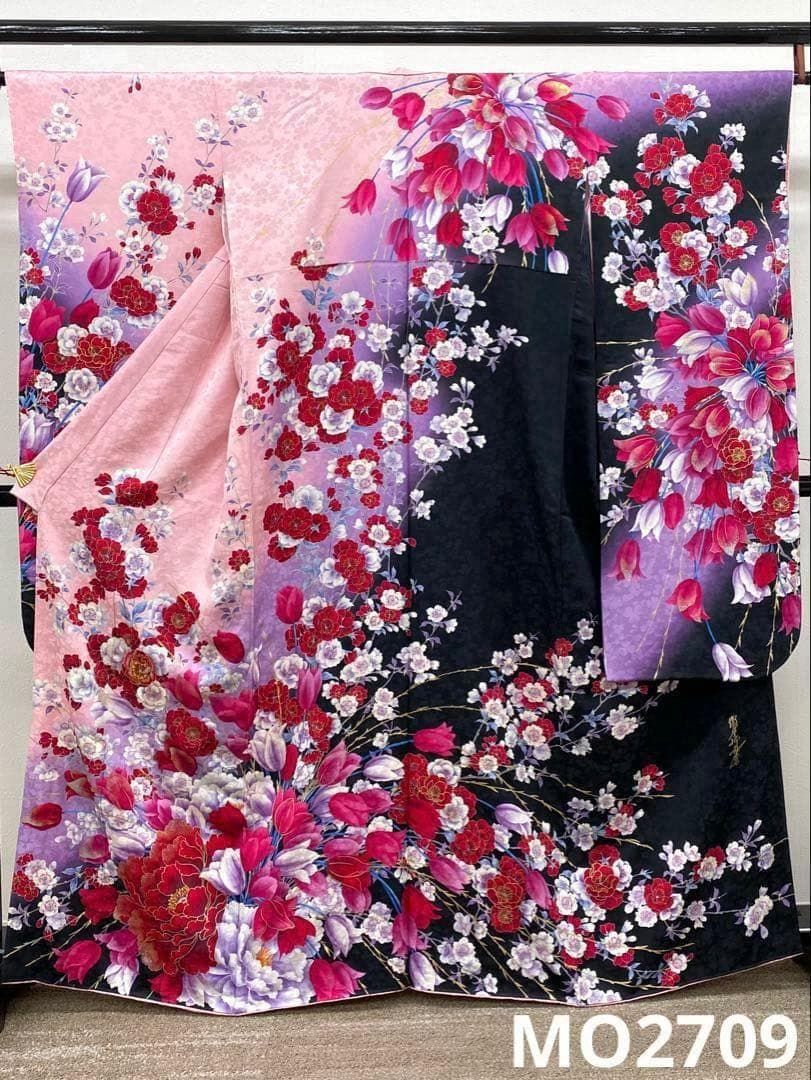 振袖 假屋崎省吾 刺繍 金彩 グリッター 身丈158cm MO2709