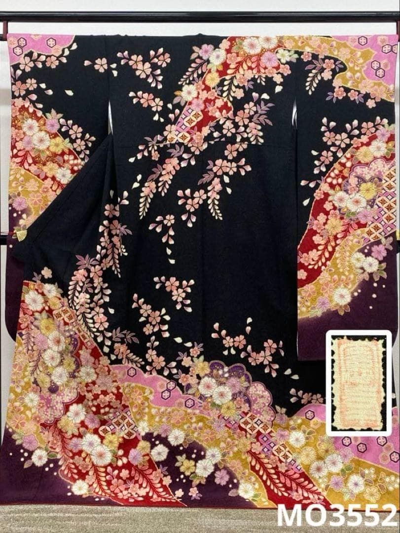 振袖 絞り 金彩 銀通し 辻ヶ花 身丈168cm 撥水加工済 MO3552 - メルカリ