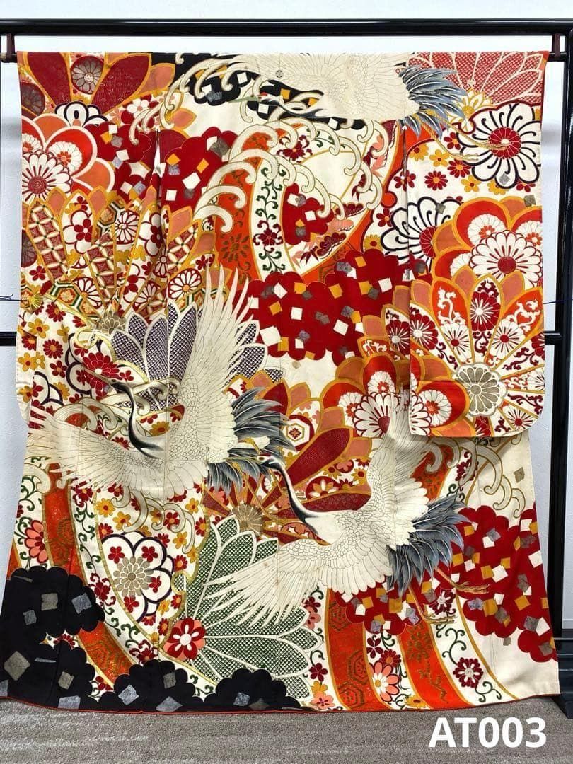 振袖 豪華 青柳 金通し 刺繍 金彩 身丈165cm 撥水加工済 MO2777