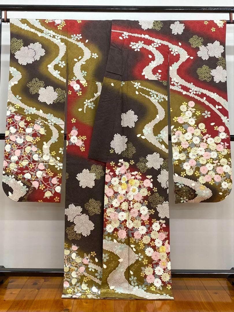 振袖 豪華 青柳 金通し 刺繍 金彩 身丈165cm 撥水加工済 MO2777 振袖 豪華 青柳 金通し 刺繍 金彩 身丈165cm 撥水加工済 MO2777
