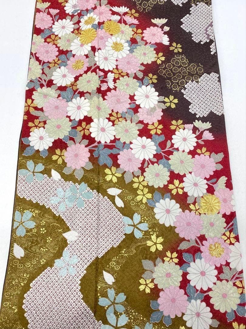振袖 豪華 青柳 金通し 刺繍 金彩 身丈165cm 撥水加工済 MO2777 振袖 豪華 青柳 金通し 刺繍 金彩 身丈165cm 撥水加工済 MO2777