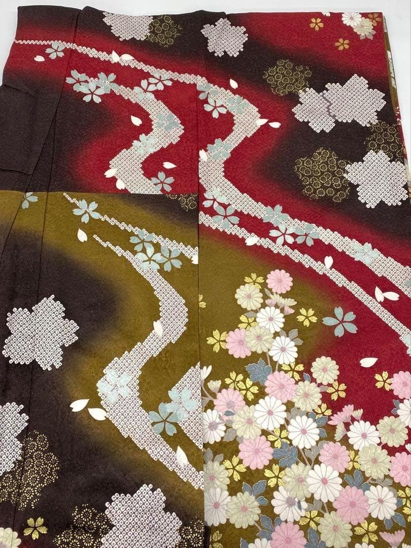 振袖 豪華 青柳 金通し 刺繍 金彩 身丈165cm 撥水加工済 MO2777 振袖 豪華 青柳 金通し 刺繍 金彩 身丈165cm 撥水加工済 MO2777
