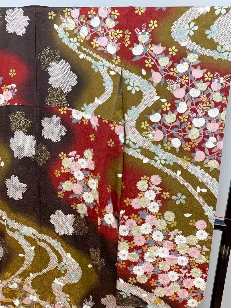 振袖 豪華 青柳 金通し 刺繍 金彩 身丈165cm 撥水加工済 MO2777 振袖 豪華 青柳 金通し 刺繍 金彩 身丈165cm 撥水加工済 MO2777