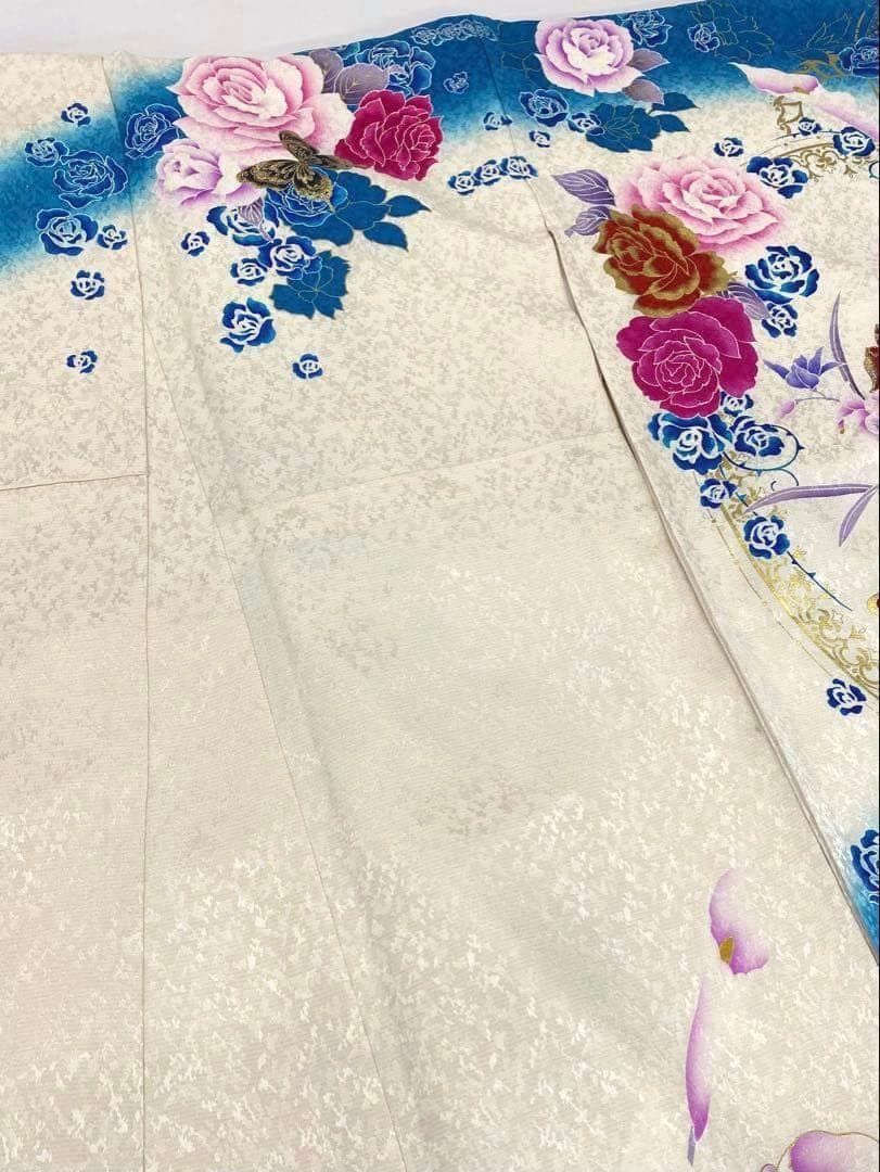 振袖 ラメ刺繍 金彩 銀通し 紋意匠 身丈170cm MO3380 - メルカリ