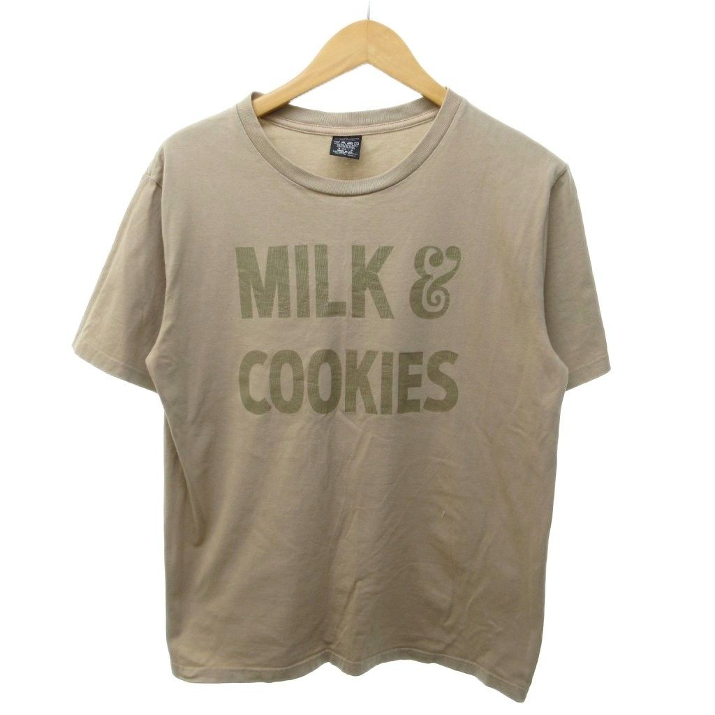 ナンバーナイン NUMBER (N)INE Tシャツ カットソー MILK＆COOKIE 半袖 クルーネック ベージュ 3 /HW