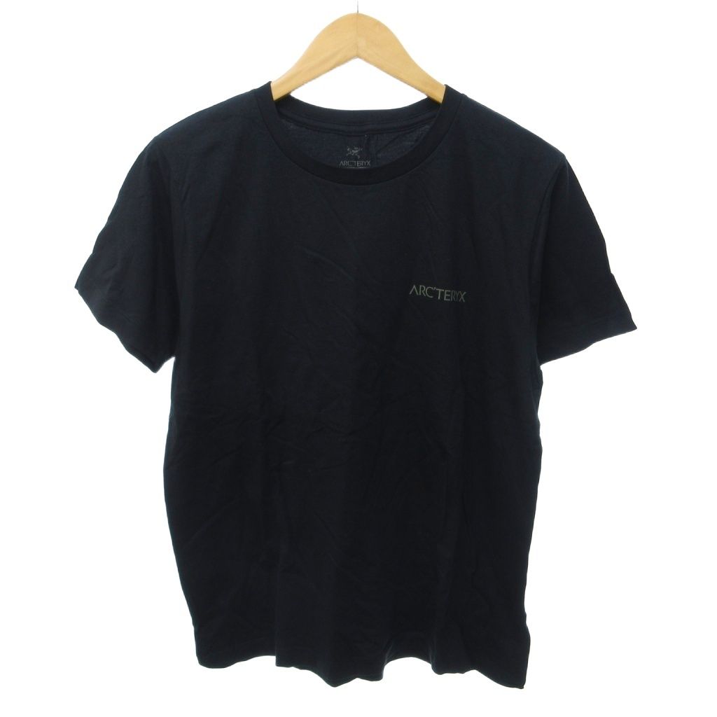 アークテリクス ARC'TERYX Tシャツ カットソー 半袖 クルーネック ロゴプリント 黒 ブラック M /HW