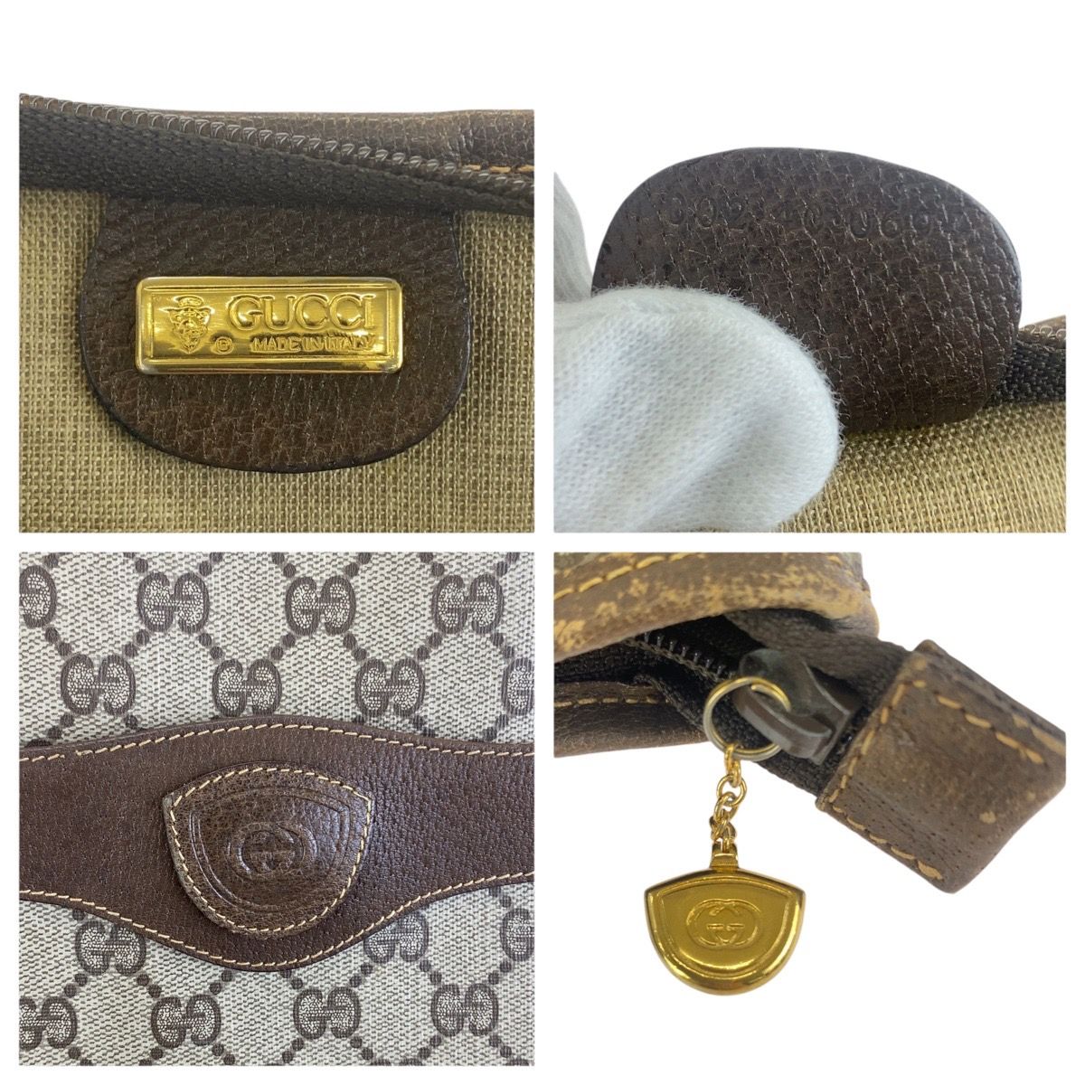 GUCCI グッチ シェリーライン ベージュ ブラウン ゴールド金具 002 40