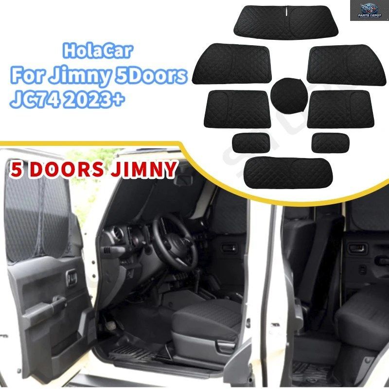 ジムニー 5ドア 8個セット 車用インナーウィンドウバイザー サンカバー フロントガラスサンバイザーパッド XL ジムニー 2025 2024 JC74