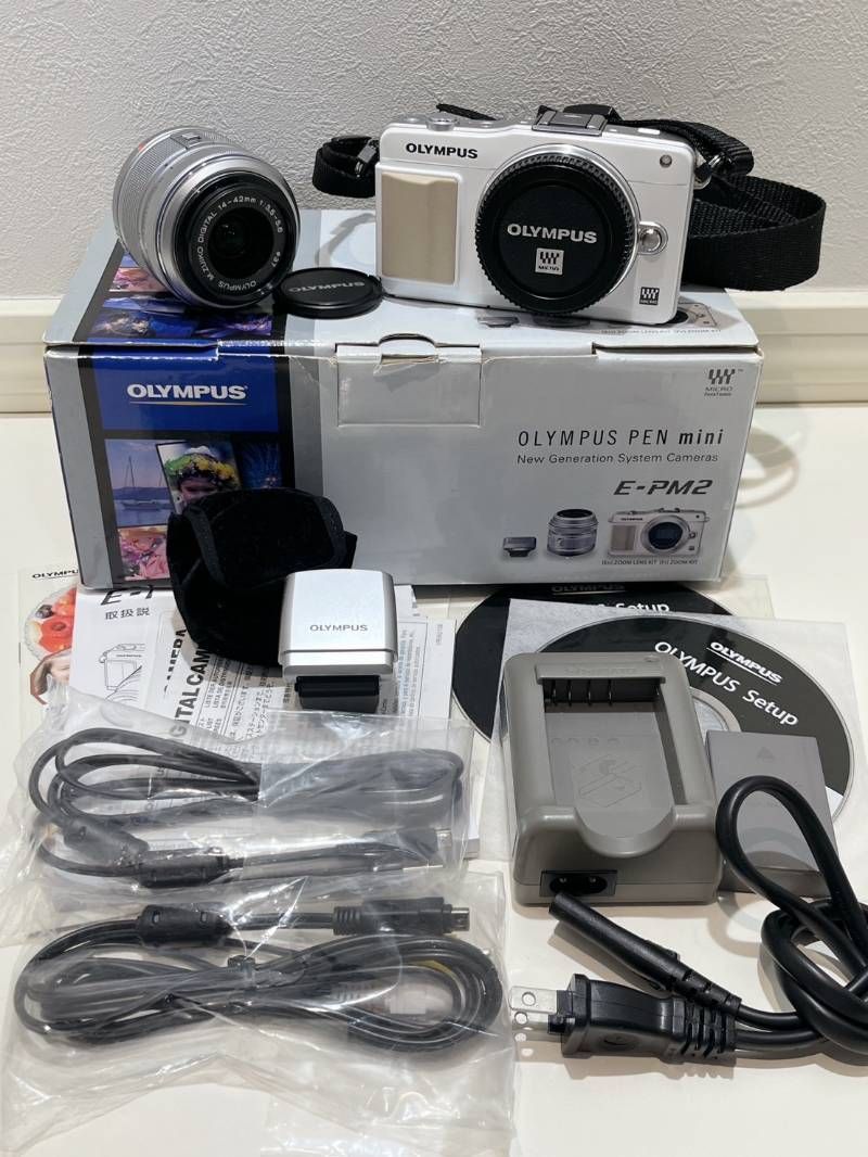 OLYMPUS PEN mini E-PM2 ズームレンズキット ミラーレス一眼カメラ 現状品