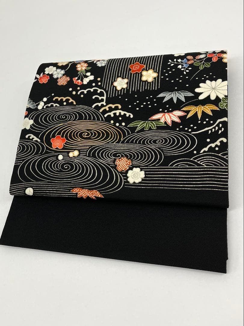 帯8329 ●高級 正絹 駒刺繍 絽塩瀬 夏帯 名古屋仕立て 名古屋帯 帯8329 ○高級 正絹 駒刺繍 絽塩瀬 夏帯 名古屋仕立て 名古屋帯 京